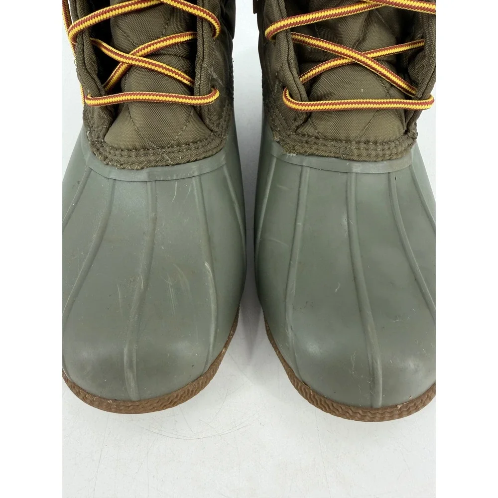 Sperry Saltwater Duck Boot Mens 10.5 Olive Quilted Waterproof STS23073 Gorpcore